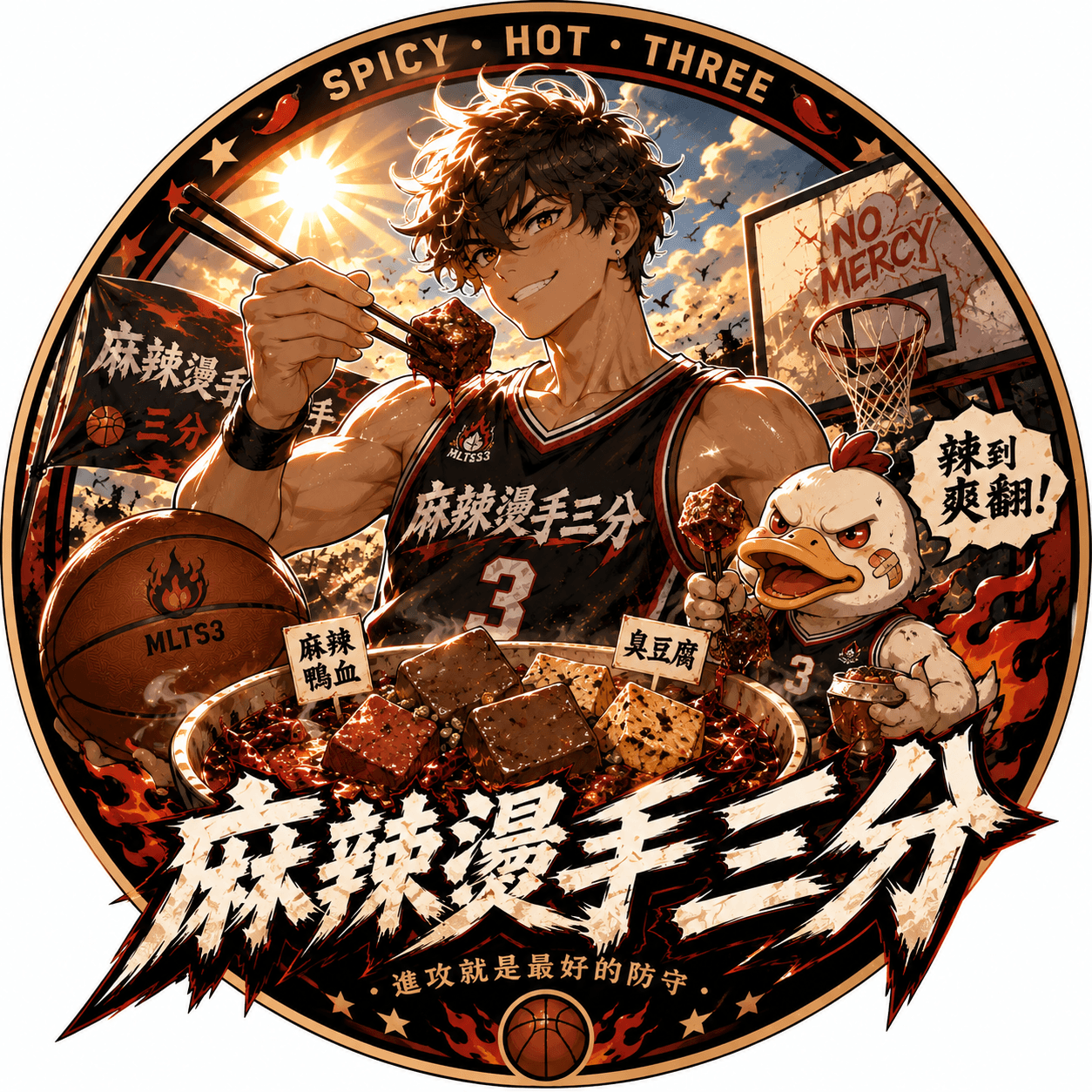 麻辣燙手三分 LOGO